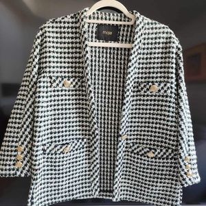 Maje Cardigan Style Tweed Jacket